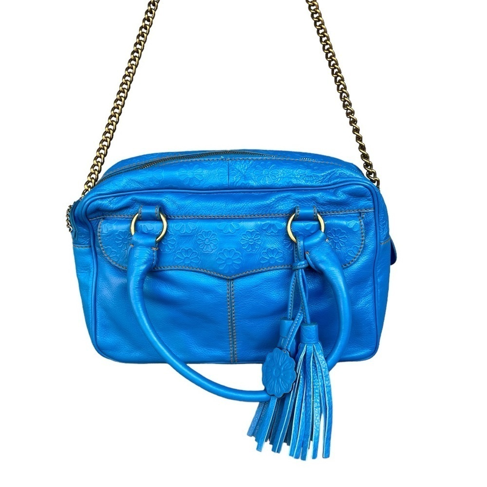 Isabella Fiore Top Zip Shoulder Bag Blue Bell NWT​​​​​ - Picture 5 of 10